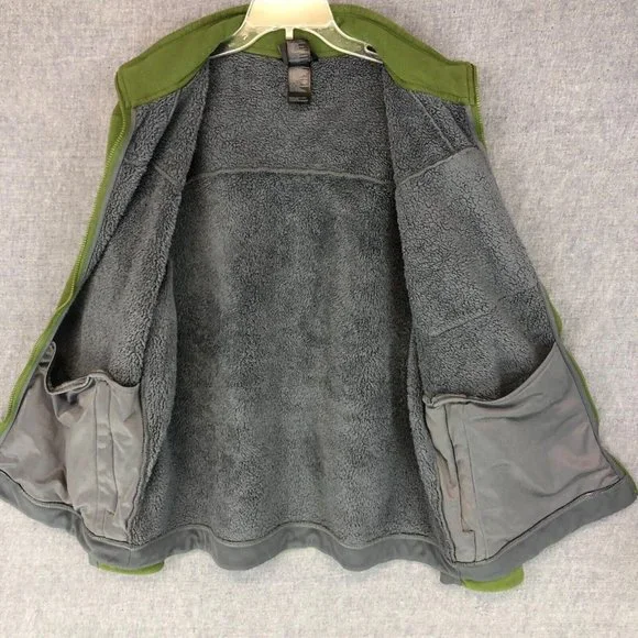 The North Face Full Zip Sweater XL Extra Large Long Sleeve Logo Green Men's - Picture 7 of 13